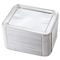 Steam Table Parts | Handi-Foil 204930 12.27 in. x 10.44 in. 30 Gauge Steam Pan Foil Lids Fits Half-Size Pan (100/Carton) image number 0