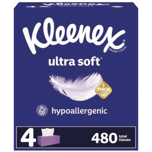 Facial Tissues | Kleenex 54315 Ultra Soft 3-Ply Facial Tissue - White (6/Carton) image number 0
