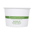 Food Containers & Lids | World Centric BOPA32 4.4 in. Diameter x 5.8 in. h Paper Bowls - White (500/Carton) image number 0