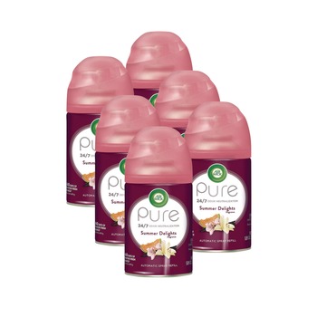 METERED DISPENSER REFILLS | Air Wick 62338-91101 Freshmatic Life Scents Ultra 5.89 oz. Aerosol Spray Air Freshener Refill - Summer Delights (6/Carton)