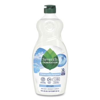 Seventh Generation 44986 19 oz. Bottle Natural Dishwashing Liquid - Free and Clear (6/Carton)
