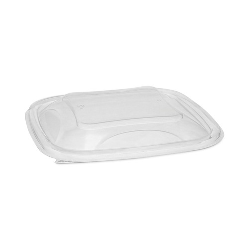 Food Containers & Lids | Pactiv Corp. SACLD07 EarthChoice Recycled PET Lid for 24 - 32 oz. Container Bases - Clear (300/Carton) image number 0