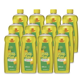 ALL PURPOSE CLEANERS AND DEGREASERS | Pine-Sol 60148CT 14 oz. Bottle Concentrated Multi-Surface Cleaner - Lemon Fresh Scent (12/Carton)