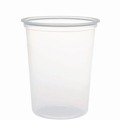 Food Containers & Lids | Dart MN32-0100 Microgourmet 4.7 in. Diameter x 5.7 in. Height 32 oz Plastic Deli Container - Clear (500/Carton) image number 0