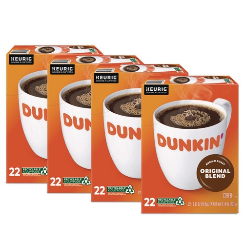 Coffee - Caffeinated | Keurig 5000380509 K-Cup Pods - Dunkin Regular (88/Carton) image number 0