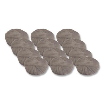 FLOOR PADS STRIPPING | GMT 120203 20 in. Diameter Grade 3 Cleaning and Polishing Radial Steel Wool Pads - Gray (12/Carton)