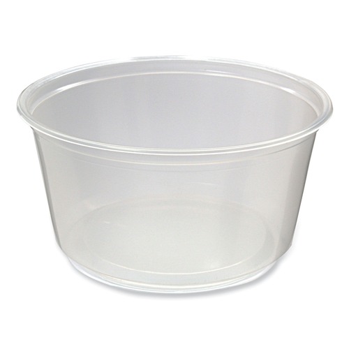 Food Containers & Lids | Fabri-Kal 000000000009505114 4.6 Diameter x 2.3 h 12 oz Plastic Microwavable Deli Containers - Clear (500/Carton) image number 0