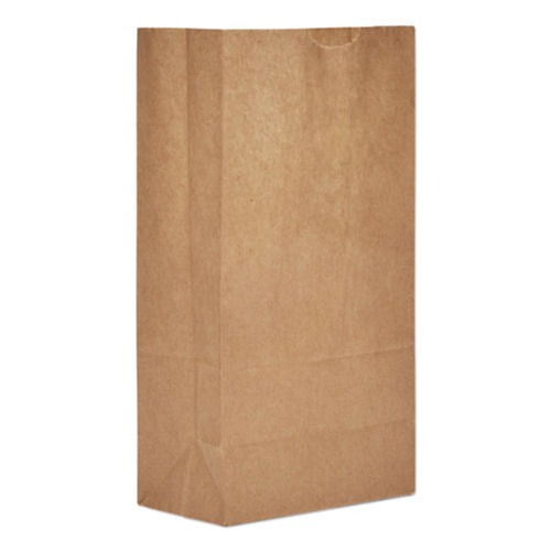Grocery Bags | Ross & Wallace Paper Products 130305500PK/BL 5.25 in. x 3.38 in. x 10.94 in. #5 Size Extra-Heavy-Duty Grocery Paper Bags - Kraft (500/Bundle) image number 0