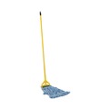 Mops | Boardwalk BWK400MBC 60 in. Metal/Polypropylene Handle Cotton/Rayon/Synthetic Head Looped End Mop Kit - Medium, Blue/Yellow (1-Kit) image number 5