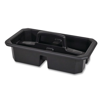  | Rubbermaid Commercial 2202586 Cleaning Caddy Compatible with Full-Size and Compact Housekeeping Carts - Black (6/Carton)