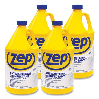 PRODUCTS | Zep Commercial ZUBAC128 1-Gallon Antibacterial Disinfectant - Lemon Scent (4/Carton)