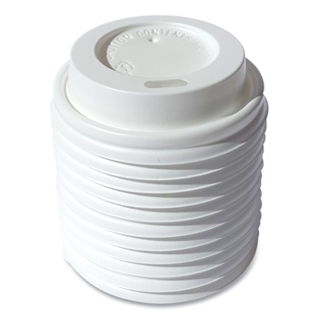 Boardwalk BWKHOTWH4 Plastic Hot Cup Lids Fits 4 oz. Cups - White (1000/Carton)
