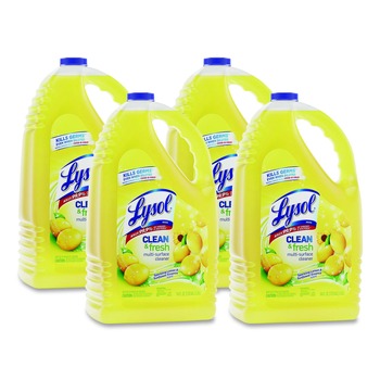LYSOL Brand 36241-77617 144 oz. Bottle Clean and Fresh Multi-Surface Cleaner - Sparkling Lemon and Sunflower Essence (4/Carton)