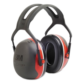 EAR PLUGS | 3M X3A 28 dB NRR PELTOR Over-the-Head Earmuffs - Black/Red (10/Carton)