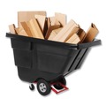 Carts & Trucks | Rubbermaid Commercial FG130400BLA 202 gal. 450 lbs. Capacity Plastic Rotomolded Tilt Truck - Black image number 4