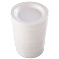 Plates | Dart 10PWQR 10.25 in. Quiet Classic Laminated Foam Dinnerware Plate - White - (500/Carton) image number 2