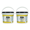 Perforated Roll & Hand Towels | GOJO Industries 6398-02 Hand Cleaning Scrubbing Towels - Orange Scent/White/Yellow (2/Carton) image number 0