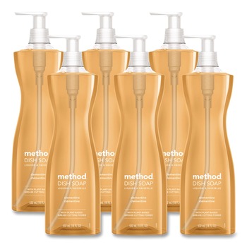 Method 00735CT 18 oz. Pump Bottle Dish Soap - Clementine (6/Carton)