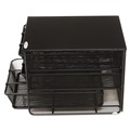 Condiment Organizers | Safco 3275BL 11.5 in. x 8.25 in. x 8.25 in. 7 Compartments 3 Drawer Hospitality Organizer - Black image number 2