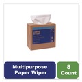 Cleaning Cloths & Wipes | Tork 192127 9.25 in. x 16.25 in. Multipurpose Paper Wiper - White (8/Carton) image number 7