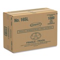 Cup Lids | Dart 16SL Plastic Straw-Slot Lid Fits 12 oz. to 24 oz. Hot/Cold Foam Cups - Translucent (1000/Carton) image number 0