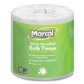Perforated Roll & Hand Towels | Marcal 6079 2 Ply 100% Recycled Septic Safe Bath Tissues - White (48/Carton) image number 1