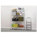 Racks & Shelving | Alera ALESW604818SR 48 in. x 18 in. x 72 in. NSF Certified 4-Shelf Wire Shelving Kit with Casters - Silver image number 6