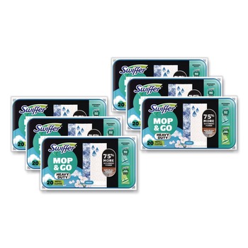 Swiffer 76472 10 in. x 8 in. Heavy-Duty Wet Refill Cloths - Open Window Fresh (120/Carton)