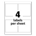 Perforated Roll & Hand Towels | Avery 60524 UltraDuty 4 in. x 4 in. GHS Chemical Waterproof and UV Resistant Labels - White (200/Pack) image number 1
