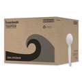 Disposable Spoons | Boardwalk BWKSPOONHW Heavyweight Polystyrene Teaspoon Cutlery - White (1000/Carton) image number 0