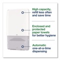 Towel Dispensers | Tork 552540 PeakServe 14.47 in. x 4.04 in. x 25.15 in. Automatic Continuous Paper Hand Towel Dispenser - White image number 2