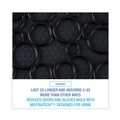 Safety Mats | Boardwalk PSCM-P-000I006M-00-21430 22 in. x 22 in. Non-Slip Rubber Commode Mat 2.0 Disposable Toilet Floor Mat - Black (6/Carton) image number 2