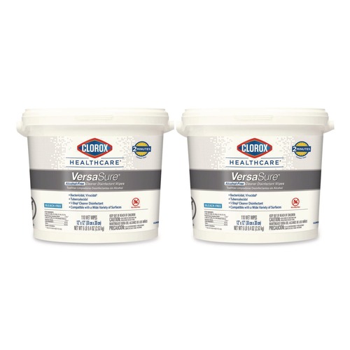 Cleaning Cloths & Wipes | Clorox Healthcare 31759 VersaSure 12 in. x 12 in. 1-Ply Cleaner Disinfectant Wipes - Fragranced White (2/Carton) image number 0