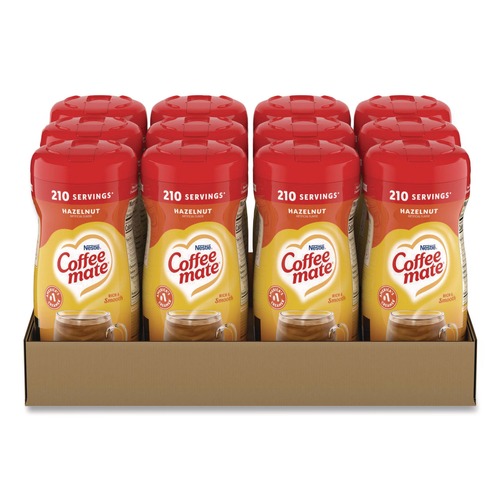Creamers | Coffee-Mate 12036068 15 oz. Canister Non-Dairy Powdered Creamer - Hazelnut (12/Carton) image number 0