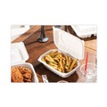 Food Containers & Lids | Pactiv Corp. YCNW0205 9 x 6 x 3.1 EarthChoice Vented Microwavable MFPP Plastic Hinged Lid Container - White (170/Carton) image number 7
