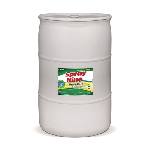 Industrial Cleaning Products | Spray Nine 26855 55 Gallon Heavy-Duty Cleaner/Degreaser/Disinfectant - Citrus Scent (1-Drum) image number 0