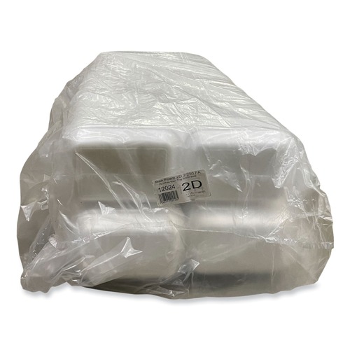 Food Containers & Lids | GEN 2DWH 8.56 in. x 6.1 in. x 1.2 in. No. 2D Foam Meat Trays - White (500/Carton) image number 0
