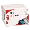 Perforated Roll & Hand Towels | WypAll 41083 12.5 in. x 10 in. 1/4 Fold X60 Cloths - White (70/Pack, 8 Packs/Carton) image number 1