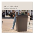 Indoor Waste Receptacles | Rubbermaid Commercial FG256B00BRN 56 gal. Plastic Glutton Container - Brown image number 1