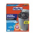 Drawstring & Kitchen Bags | Hefty E8-8353 Ultra Strong BlackOut 23.75 in. x 24.88 in. 13 gallon Tall-Kitchen Drawstring Bags - Black (240/Carton) image number 0