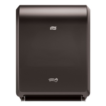 Tork 771728 12.32 in. x 9.32 in. x 15.95 in. Electronic Hand Towel Roll Dispenser for 7.5 in. Rolls - Black (1/Carton)