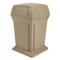 Outdoor Waste Receptacles | Rubbermaid Commercial FG843088BEIG Ranger 35-Gallon Fire-Safe Structural Foam Container - Beige image number 2