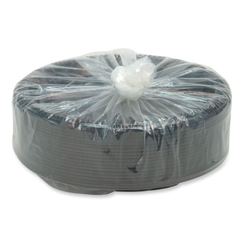 Pactiv Corp. YMI9E Meadoware Impact 8.9 in. dia Plastic Dinnerware, Plate - Black (400/Carton)