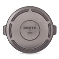 Waste Receptacle Lids | Rubbermaid Commercial FG261960GRAY 19.88 in. BRUTE Self-Draining Flat Top Lids for 20 gal. Round BRUTE Containers - Gray image number 1