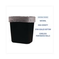 High-Density Trash Bags | Boardwalk Z4824RNKR01 10 Gallon 6 mic 24 in. x 23 in. Perforated Roll High-Density Can Liners - Natural (50 Bags/Roll, 20 Rolls/Carton) image number 5