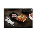 Food Containers & Lids | Pactiv Corp. YHLB06000000 SmartLock 5.75 in. x 5.75 in. x 3.25 in. Sandwich Foam Hinged Lid Container - Black (504/Carton) image number 5