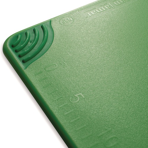 San Jamar CBG182412YL Saf-T-Grip Cutting Board, 18 x 24 x 1/2 in, NSF, Yellow