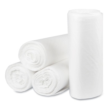 Pitt Plastics PCRL4046SHN 40 Gallon 1.35 mil 40 in. x 46 in. Eco Strong Plus Can Liners - Natural (100/Carton)