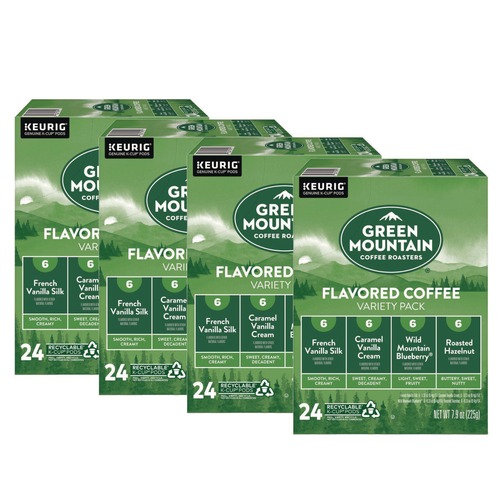 Coffee - Caffeinated | Green Mountain Coffee 5000374160 Flavored Variety Coffee K-Cups - Assorted Flavors (96/Carton) image number 0