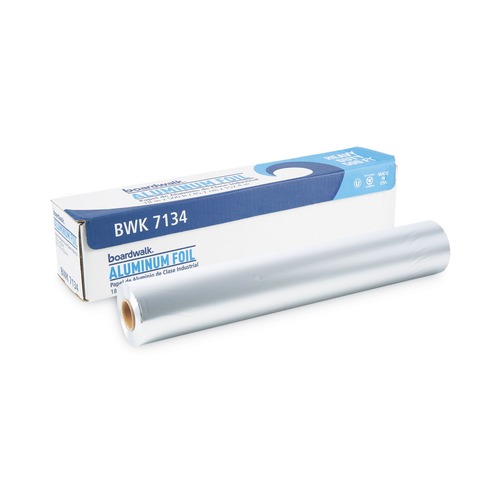 Foil Wraps | Boardwalk BWK7134 18 in. x 500 ft. 87 Gauge Heavy-Duty Aluminum Foil Roll image number 0